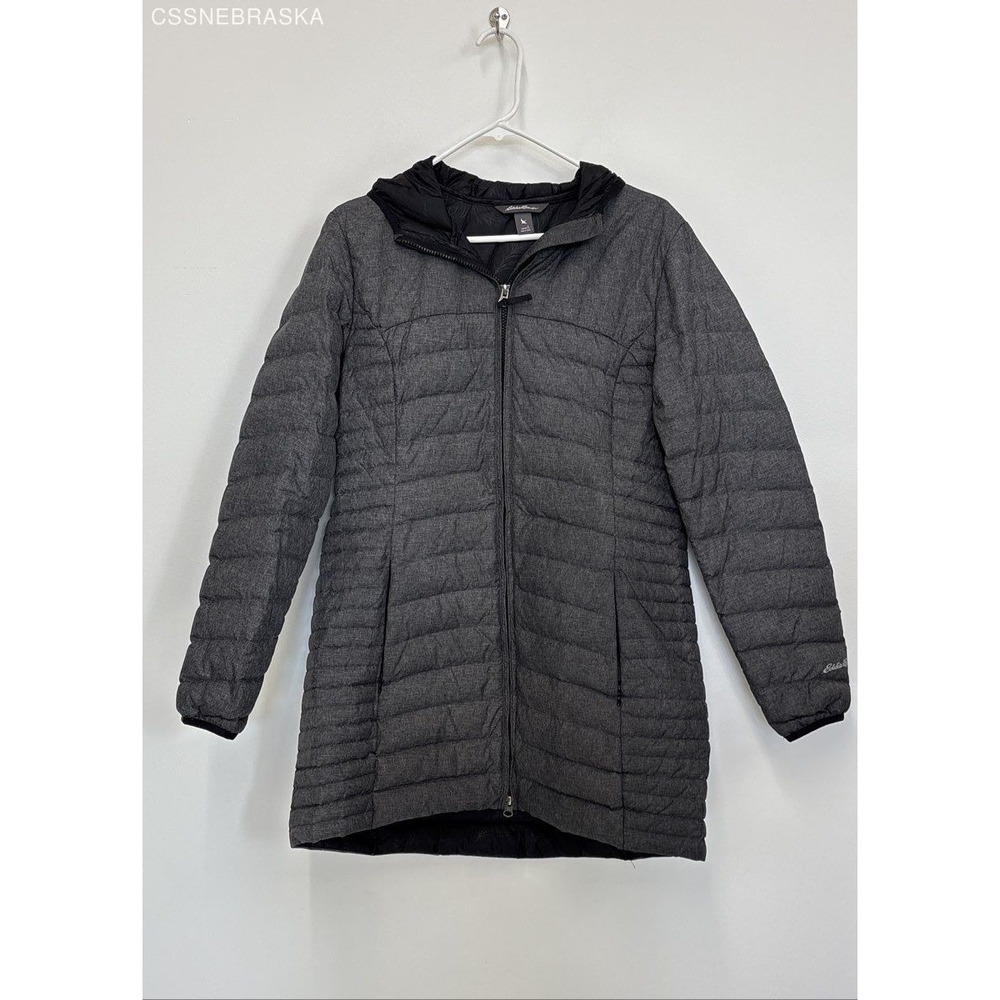 Eddie Bauer‎ Gray CirrusLite Down Parka w/ Hood, Women's - Size L